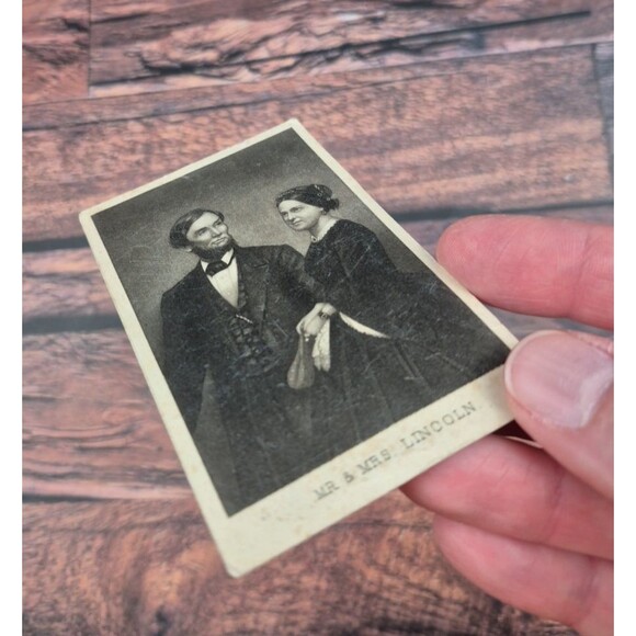1860s‎ Carte De Visite Abraham & Mary Todd Lincoln Brady La Mere VTG Civil War - Picture 6 of 7